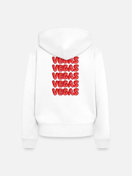 Vegas - Frauen Premium Bio Zip Hoodie - Weiß