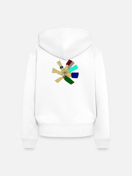 Freundschaft - Frauen Premium Bio Zip Hoodie - Weiß