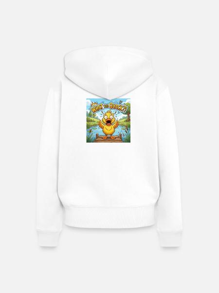 What the Quack!? - Frauen Premium Bio Zip Hoodie - Weiß