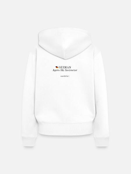 German Apres Ski Instructor - Frauen Premium Bio Zip Hoodie - Weiß