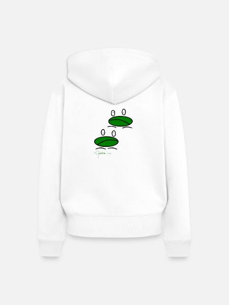 Froschpärchen © Chyropterum Innoxius - Frauen Premium Bio Zip Hoodie - Weiß
