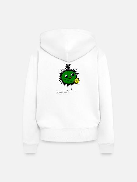 Flauschtier: "Lecker!" © Chyropterum Innoxius - Frauen Premium Bio Zip Hoodie - Weiß