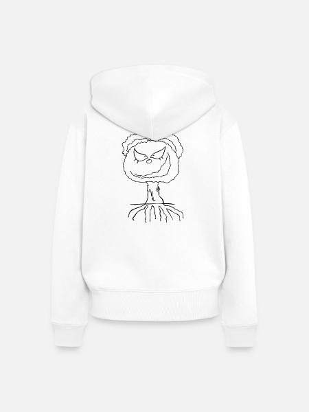 frecher Baum - Frauen Premium Bio Zip Hoodie - Weiß
