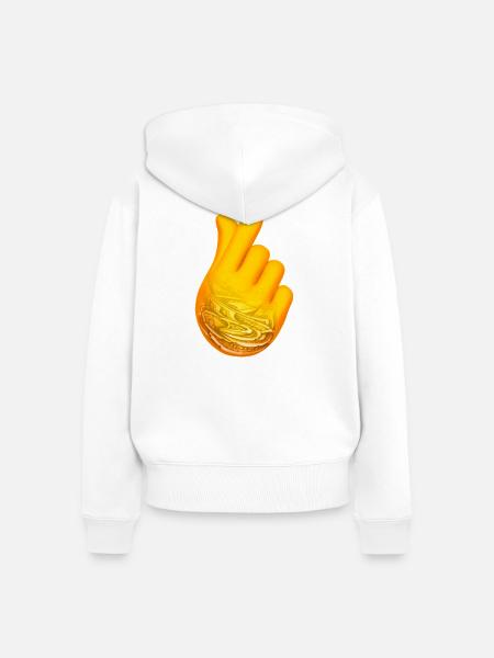 ANOW - Frauen Premium Bio Zip Hoodie - Weiß