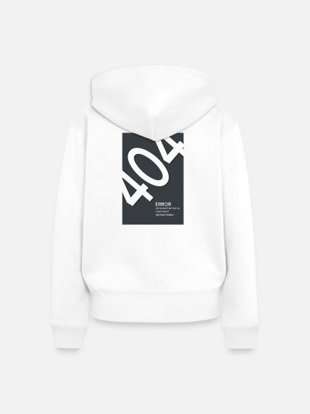 Error 404 Motivation Not Found - Frauen Premium Bio Zip Hoodie - Weiß