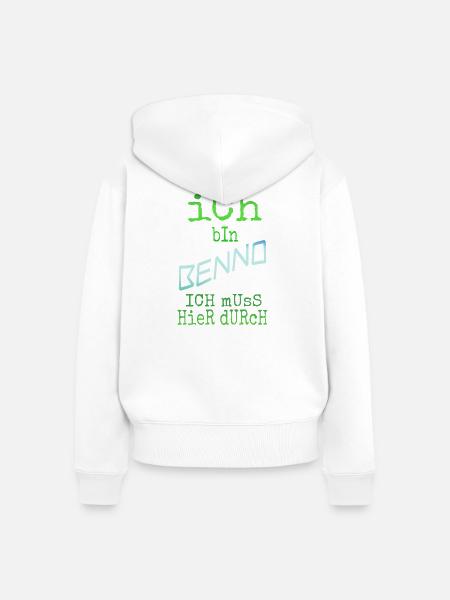 Benno als Vorname - Frauen Premium Bio Zip Hoodie - Weiß