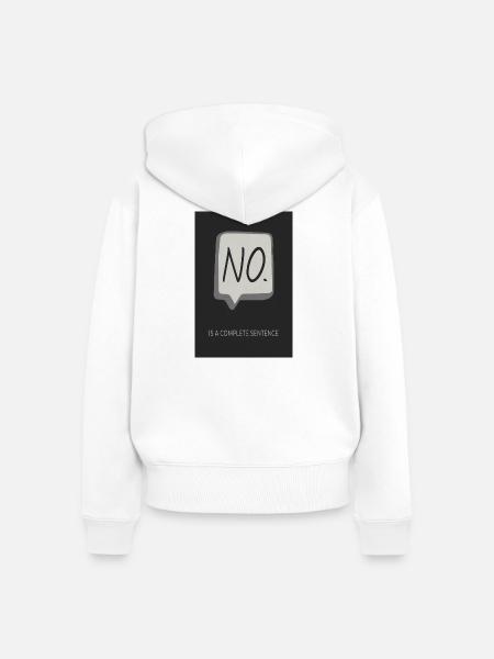 NO. ist ein kompletter Satz - Frauen Premium Bio Zip Hoodie - Weiß