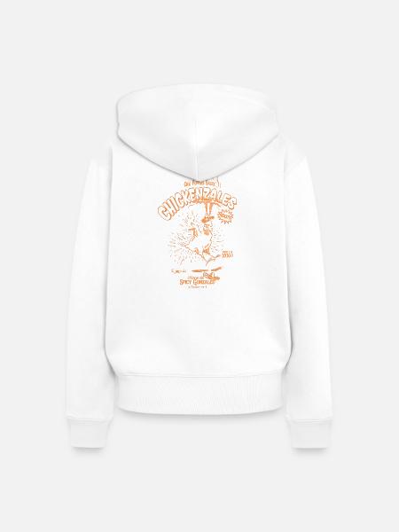 Chickenzales - Frauen Premium Bio Zip Hoodie - Weiß