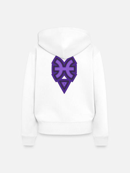 Tierkreis Stammesfische und Wasser - Frauen Premium Bio Zip Hoodie - Weiß
