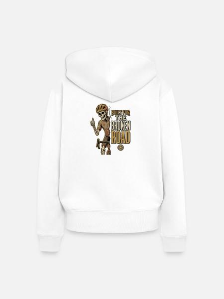 Built For The Broken Road - Frauen Premium Bio Zip Hoodie - Weiß