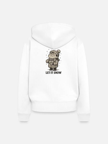 Let It Snow Already! - Frauen Premium Bio Zip Hoodie - Weiß