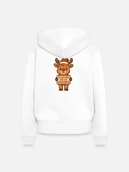 Lebkuchenmann Lebkuchen Lebkuchenmänner Geschenk - Frauen Premium Bio Zip Hoodie - Weiß