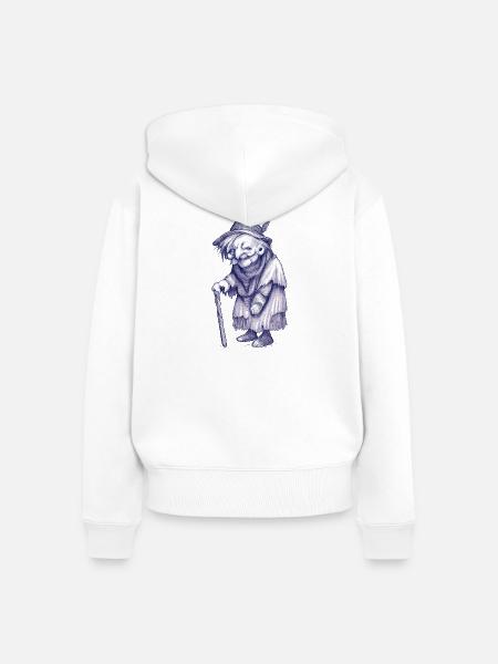 Surreale Oma - Frauen Premium Bio Zip Hoodie - Weiß