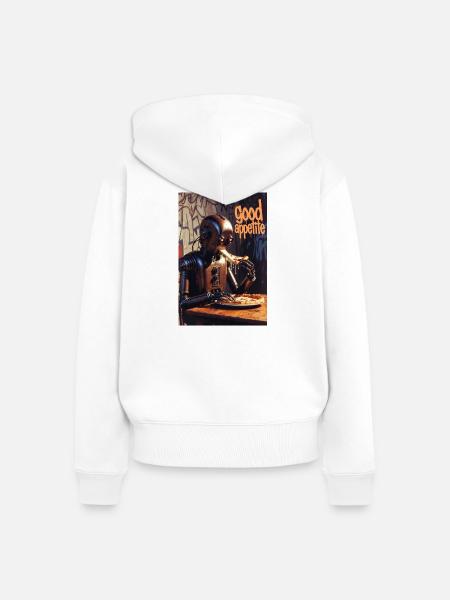Guten Appetit  - Frauen Premium Bio Zip Hoodie - Weiß