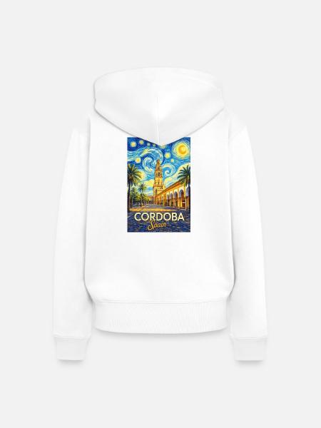 Cordoba Spain - Frauen Premium Bio Zip Hoodie - Weiß