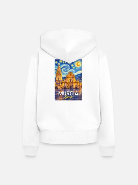 Murcia Spain - Frauen Premium Bio Zip Hoodie - Weiß