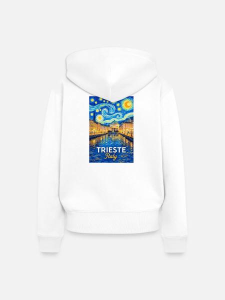 Triest, Italien. - Frauen Premium Bio Zip Hoodie - Weiß