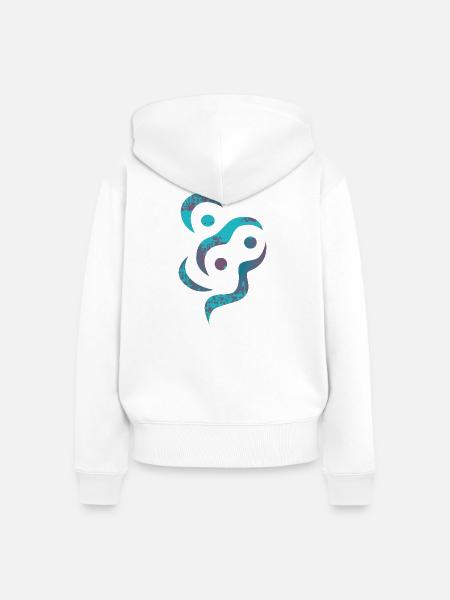 yoga-design_16 - Frauen Premium Bio Zip Hoodie - Weiß
