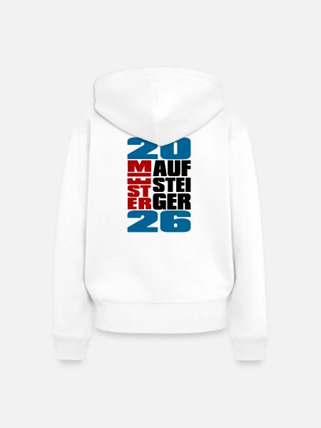 Meister und Aufsteiger 2026 - Frauen Premium Bio Zip Hoodie - Weiß