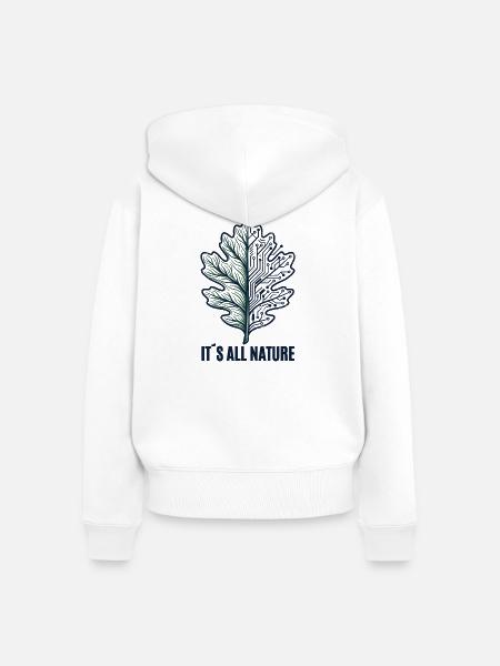 Alles ist Natur - Frauen Premium Bio Zip Hoodie - Weiß