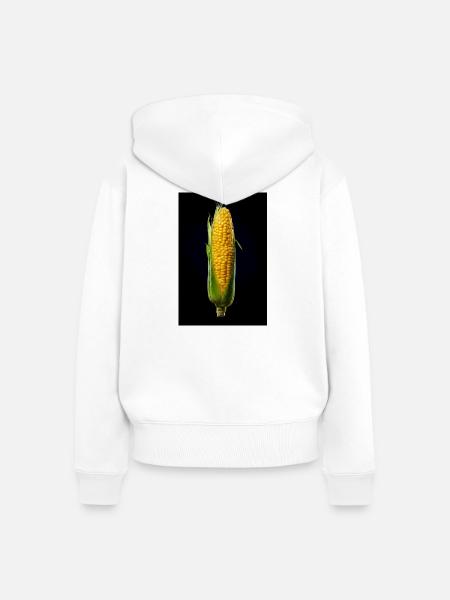 Goldkornernte - Frauen Premium Bio Zip Hoodie - Weiß