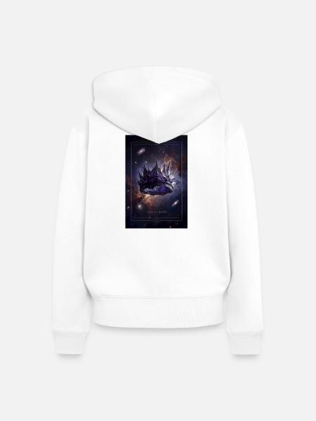 Kosmische Krone - Frauen Premium Bio Zip Hoodie - Weiß