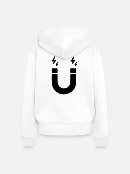 Magnet - Frauen Premium Bio Zip Hoodie - Weiß