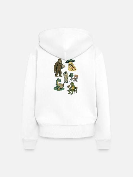 Cosmic Crew am Set - Frauen Premium Bio Zip Hoodie - Weiß