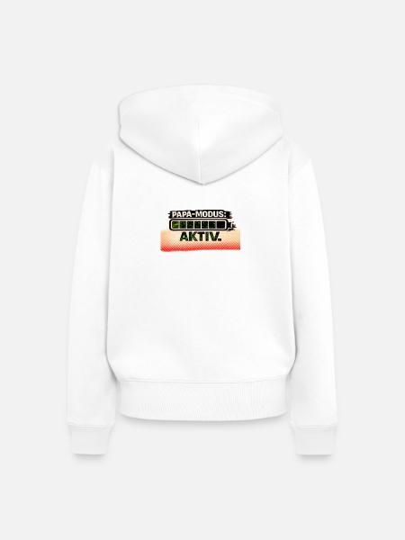PAPA-MODUS AKTIV - Frauen Premium Bio Zip Hoodie - Weiß