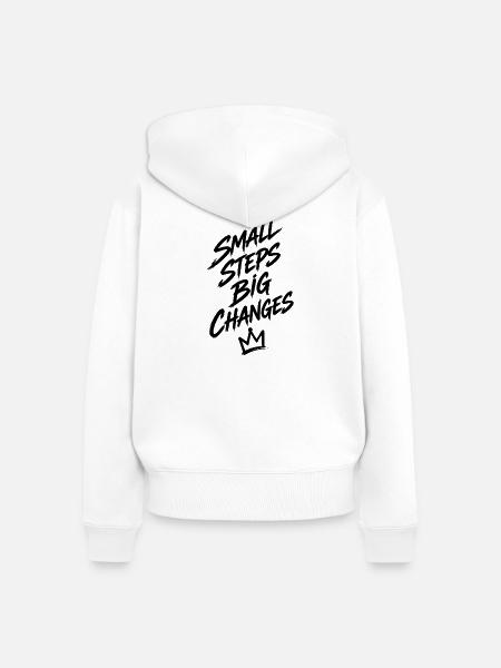 Nachtflora Silhouette - Frauen Premium Bio Zip Hoodie - Weiß