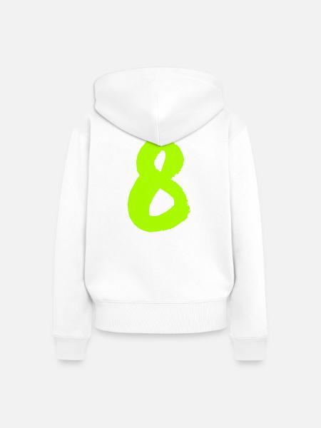 8 - Frauen Premium Bio Zip Hoodie - Weiß