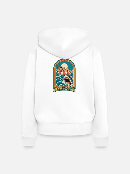 Alles gut - Frauen Premium Bio Zip Hoodie - Weiß