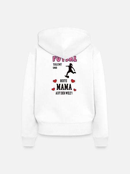 Futsal Spielerin Mama Futsalerin Mutter Frau - Frauen Premium Bio Zip Hoodie - Weiß