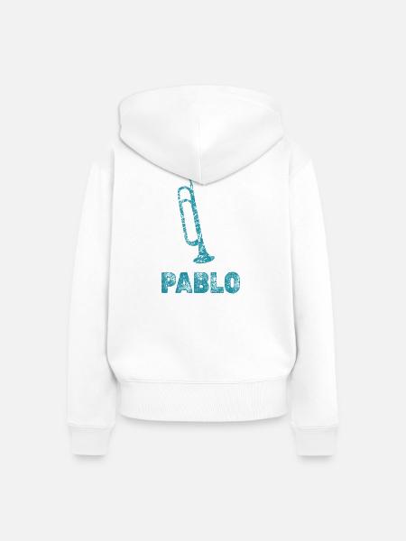 Pablo - Frauen Premium Bio Zip Hoodie - Weiß