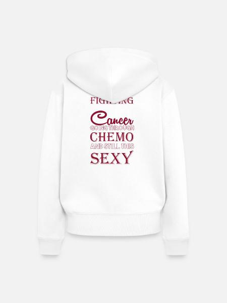 Krebs - Frauen Premium Bio Zip Hoodie - Weiß