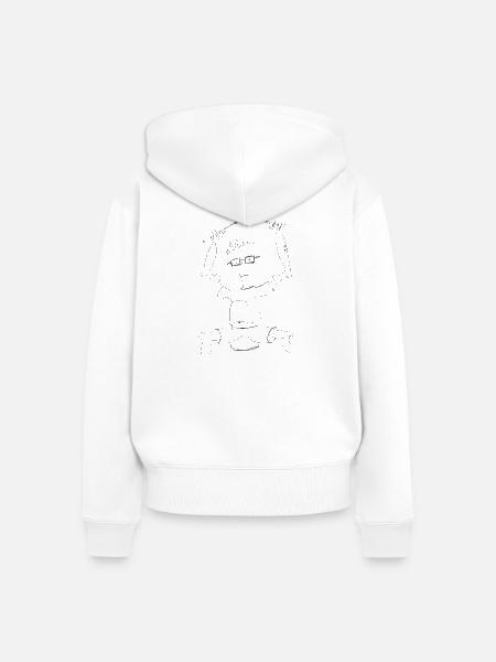 Drumnerd - Frauen Premium Bio Zip Hoodie - Weiß