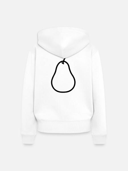 Birne - Frauen Premium Bio Zip Hoodie - Weiß