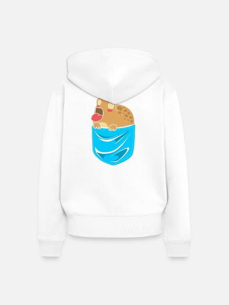 Desert Rain Frog Frosch - Frauen Premium Bio Zip Hoodie - Weiß