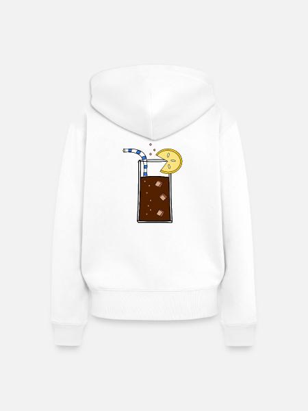 Glas_Cola - Frauen Premium Bio Zip Hoodie - Weiß