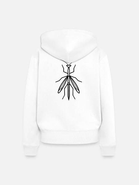 Stick-Insekt - Frauen Premium Bio Zip Hoodie - Weiß