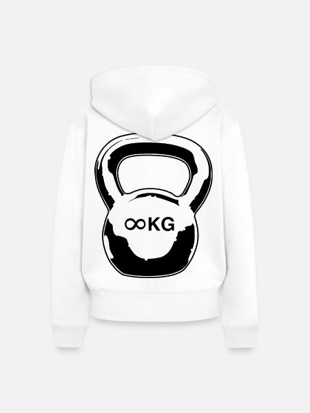 Rundgewicht - Frauen Premium Bio Zip Hoodie - Weiß