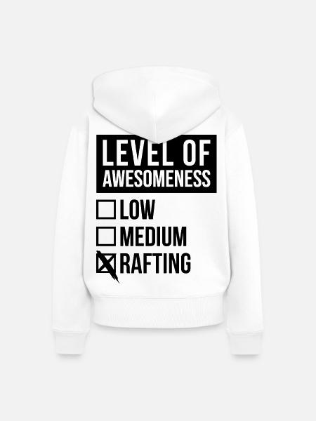 Rafting Rafting Rafting - Frauen Premium Bio Zip Hoodie - Weiß