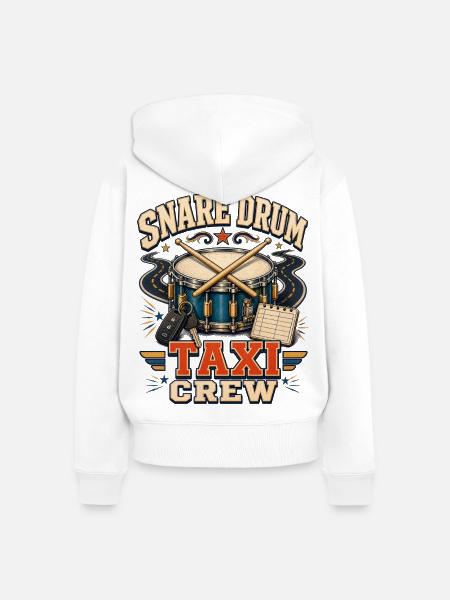 SNARE DRUM TAXI CREW - Frauen Premium Bio Zip Hoodie - Weiß