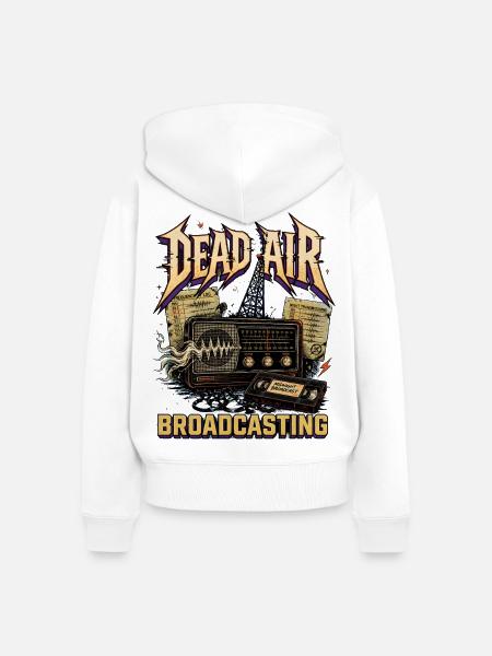 Dead Air Broadcast Retro Radio - Frauen Premium Bio Zip Hoodie - Weiß