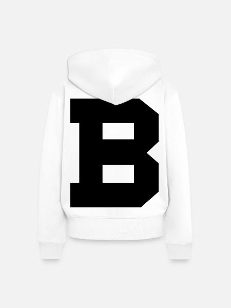 B - Frauen Premium Bio Zip Hoodie - Weiß