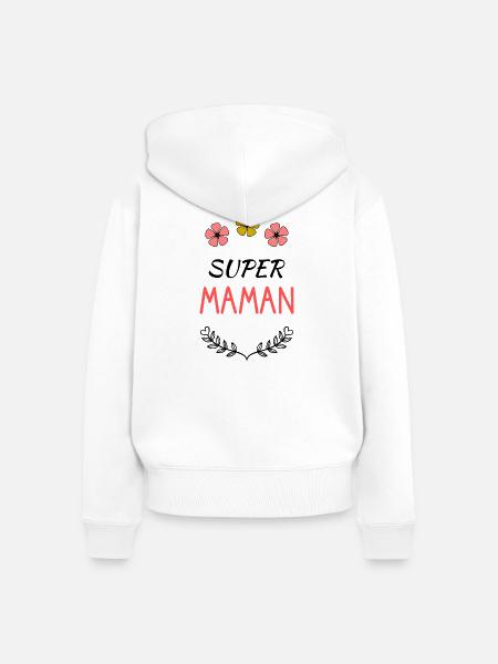OMA. OMA. FEST - Frauen Premium Bio Zip Hoodie - Weiß