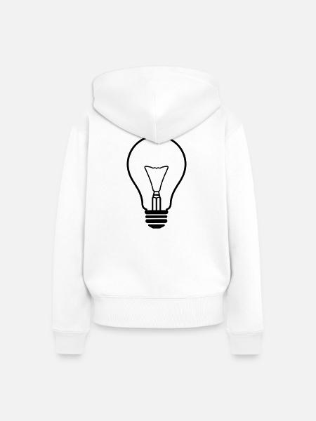 Erhellendes kreatives Glühbirnen-Design - Frauen Premium Bio Zip Hoodie - Weiß