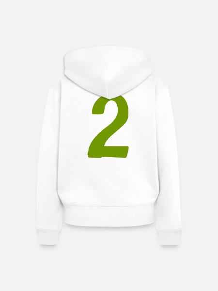2 - Frauen Premium Bio Zip Hoodie - Weiß