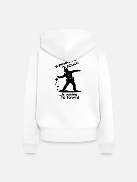Weihnachtspolizei - Frauen Premium Bio Zip Hoodie - Weiß