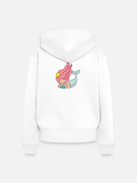 Meerjungfraum - Frauen Premium Bio Zip Hoodie - Weiß